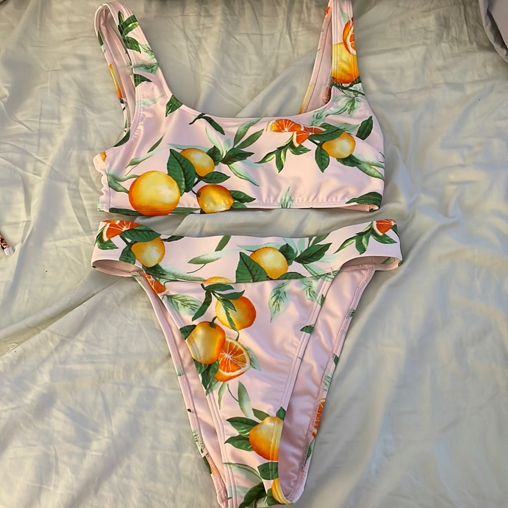 Forever 21 Fruit/oranges bikini